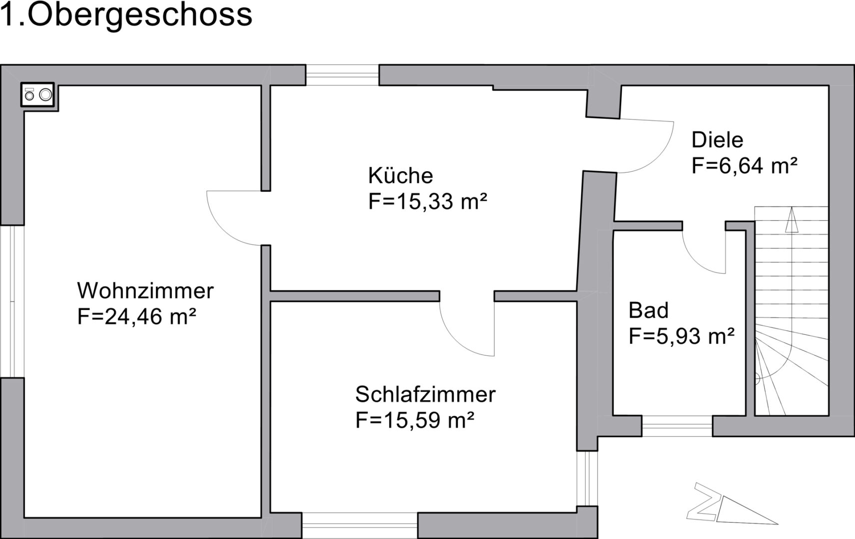1.OG Grundriss Auligk 49