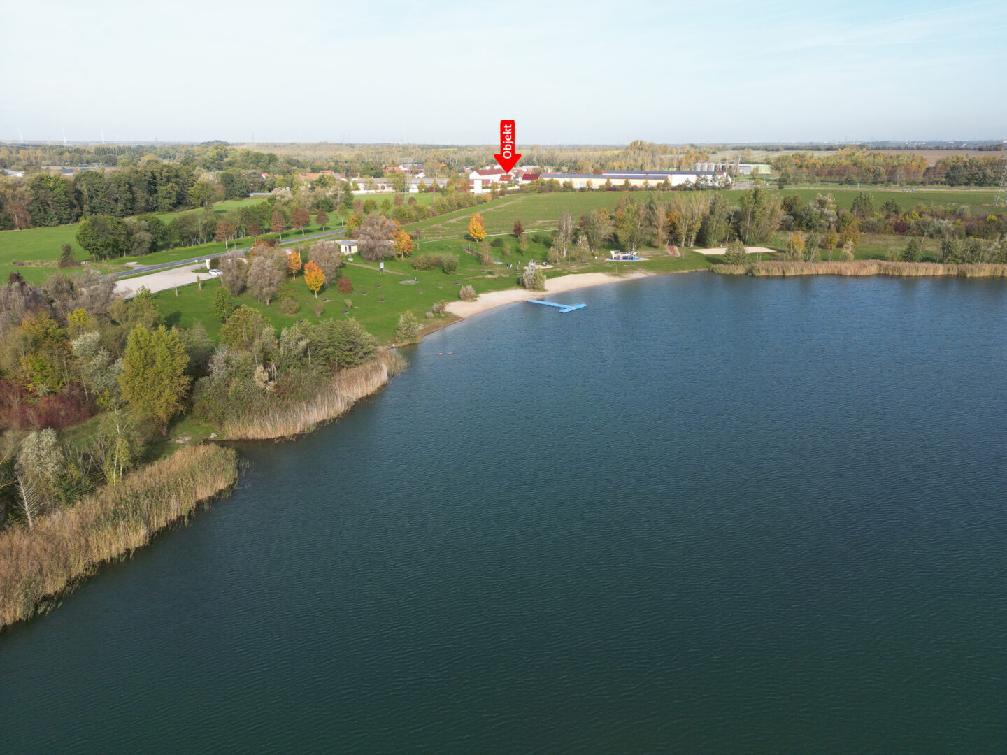 Grossstolpener See mit Objektpfeil