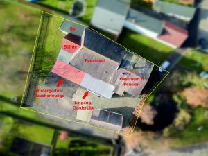 Luftbild Grundstück mit Beschreibung